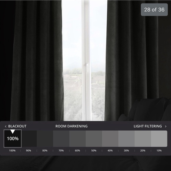 Exclusive Fabrics Signature Blackout Velvet Grommet Curtain Panel - Picture 9 of 10